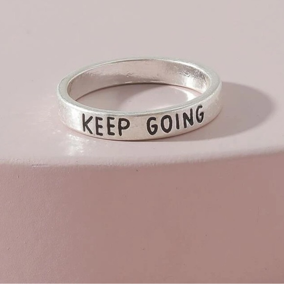 Jewelry Nwt Silver Keep Going Mental Health Ring Poshmark
